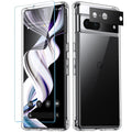 For Pixel 7 Crystal Clear Case – NonYellowing, 10FT Military Grade Shockproof, with Camera Lens Protector