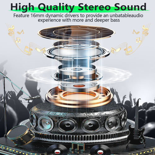 Open Ear Wireless Headphones – Bluetooth 5.3, 60H Playtime, Digital Display