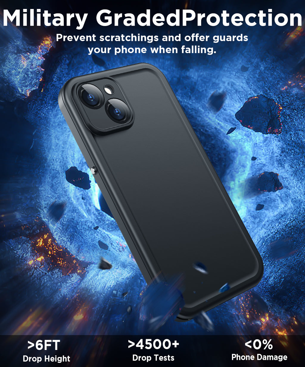 For Phone 14 Full Body Armor Case – Built in Screen & Lens Protector, Slim Fit, Heavy Duty