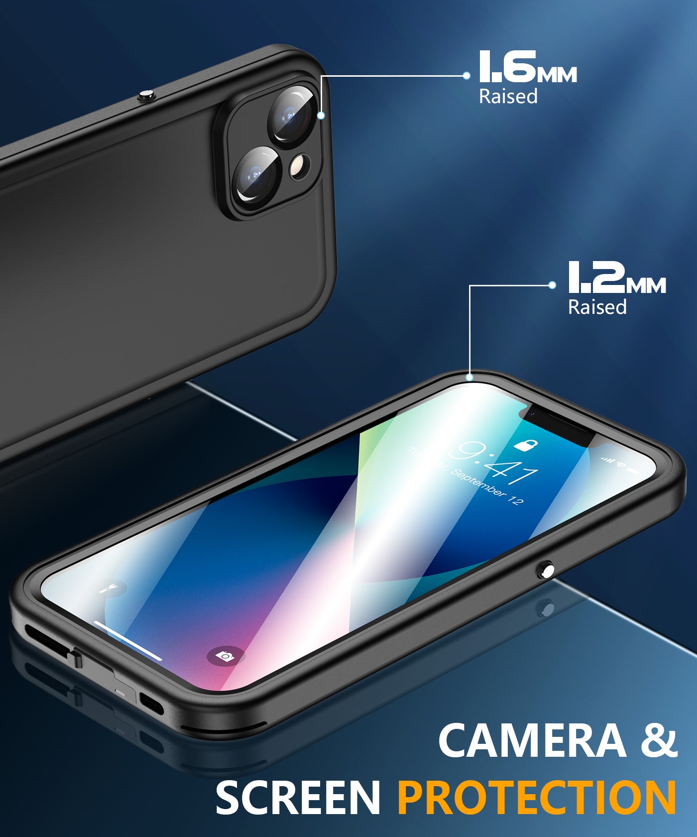 For Phone 14 Full Body Armor Case – Built in Screen & Lens Protector, Slim Fit, Heavy Duty