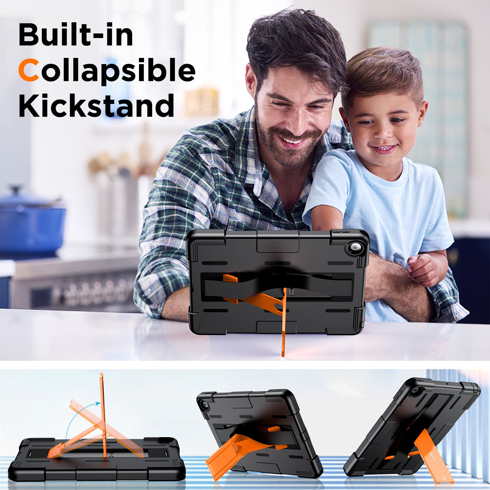 Pad 10.2" Heavy Duty Case – Waterproof, Drop/Dust/Shock Proof, Built-in Screen Protector & Kickstand | Compatible with 7th/8th/9th Gen (2019/2020/2021)